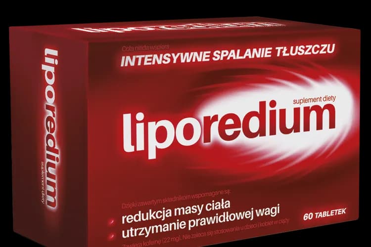 Opakowanie suplementu diety reklamowanego jako preparat na intensywne spalanie tłuszczu, redukcję masy ciała i utrzymanie prawidłowej wagi.
